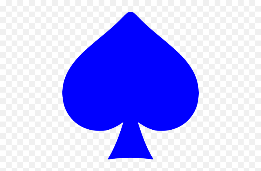Blue Spades Icon - Blue Spade Transparent Emoji,Spade Emoticon