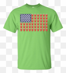 Red Solo Cup American Flag Tee Shirt - Funny Draw Emoji