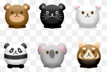 Free Animated Anime Illustrations - Kawaii Animals Emoji