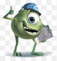 Mike Wazowski From Monsters Incorporated Wears A Hard Hat - Mike Monsters Inc Png Emoji,Hard Hat Emoji