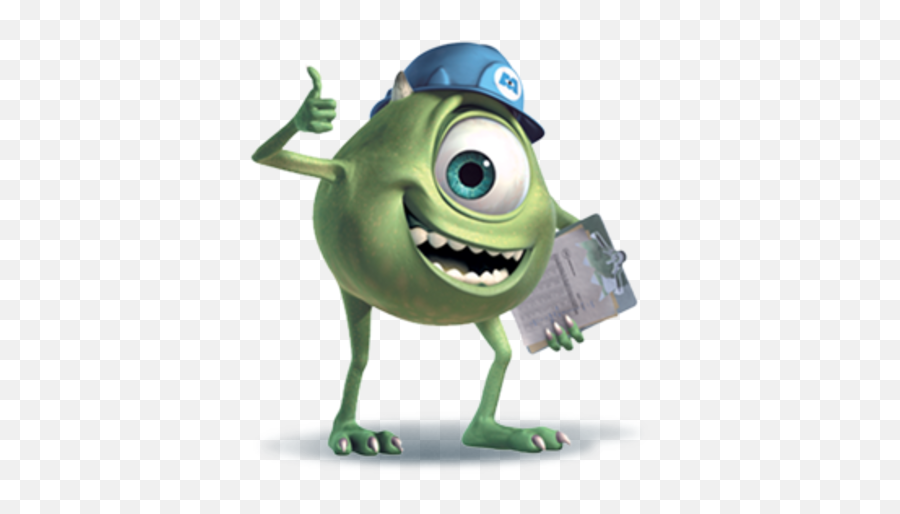 Mike Wazowski From Monsters Incorporated Wears A Hard Hat - Mike Monsters Inc Png Emoji,Hard Hat Emoji