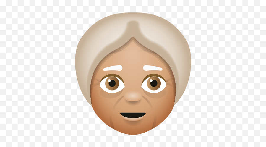 Old Woman Medium Skin Tone Icon - Baby Emoji,Emoji Skin