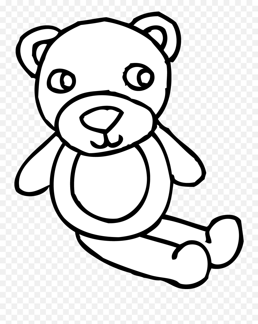 Polar Bear Clip Art Black And White Free Clipart - Clipartix Black White Toy Emoji,Bear Black And White Emoji