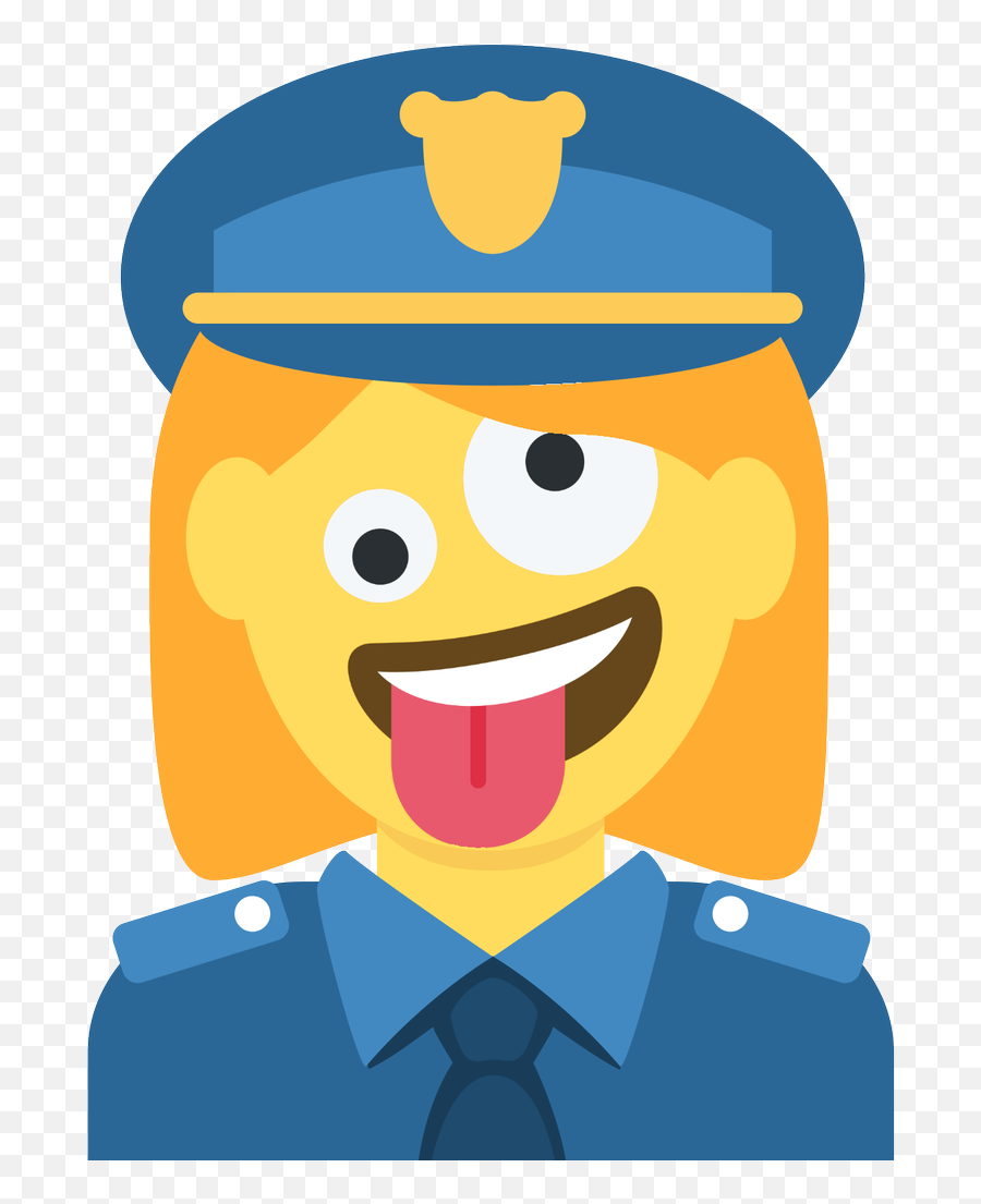 Woman Police Officer Zany Face - Police Emoji Png,Zany Emoji