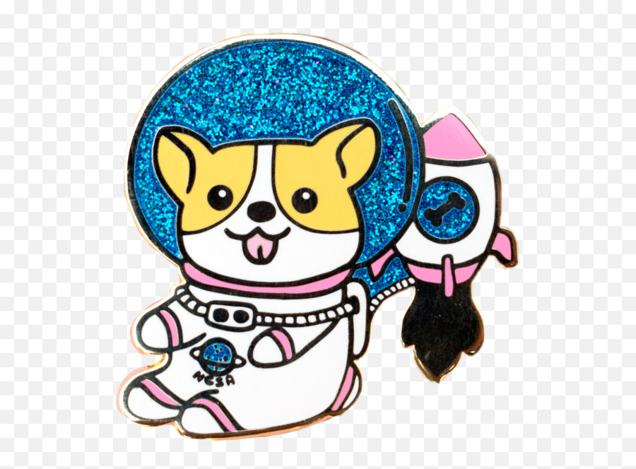 Corgi Cute Kawaii Space Astronaut Sticker By - Space Corgi Cartoon Emoji,Corgi Emoji