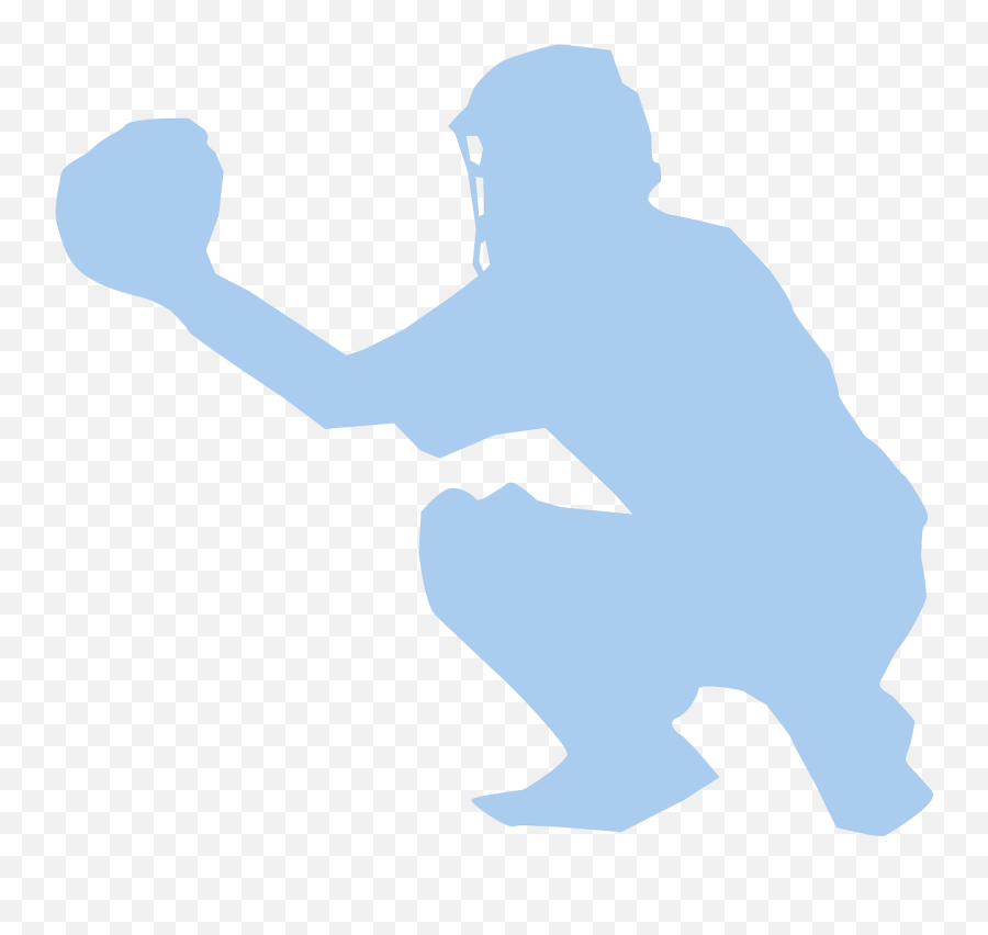 Baseball Catcher Squat Player - Baseball Catcher Silhouette Png Emoji,Pro Soccer Emojis