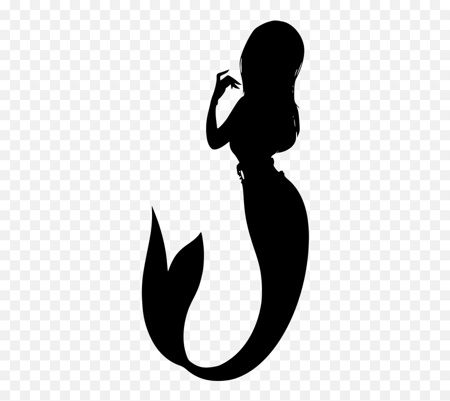 Silhouette Mermaid Tail - Mermaid Tail Silhouette Png Emoji,Little Mermaid Emoji