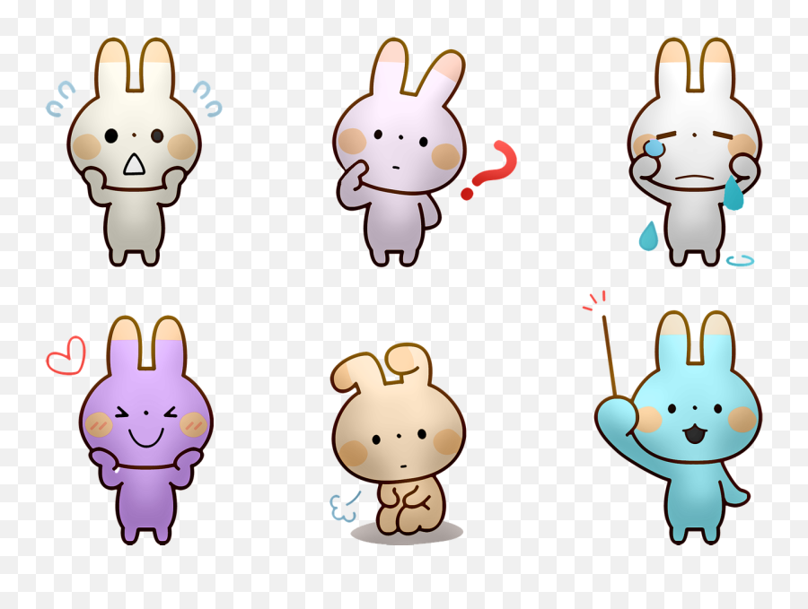 Rabbit Easter Pastel Bunny Hare - Cartoon Emoji,Bunny Ears Emoji