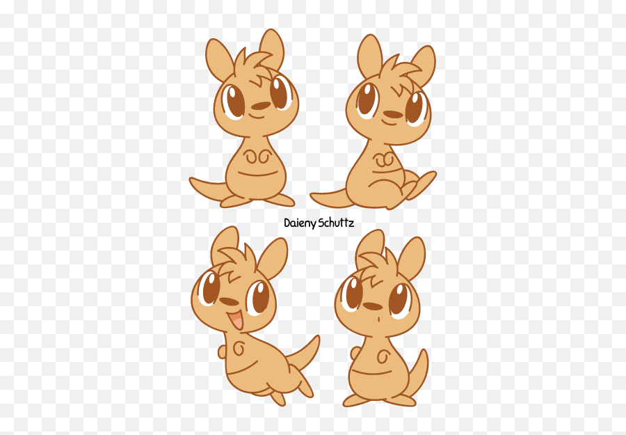 Cute Kangaroo - Kawaii Kangaroo Emoji,Kangaroo Emoji
