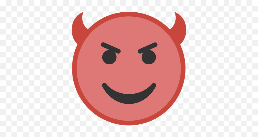 Red Devil Face Graphic - Smiley Emoji,Devil Face Emoji