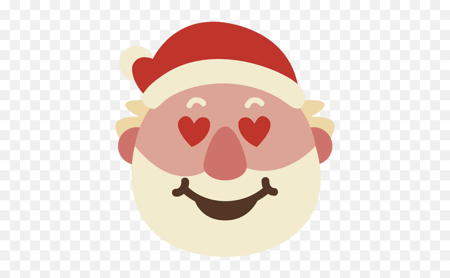 Corazón Ojos De Santa Claus Cara Emoticon 50 - Santa Claus With Heart Emoji,Corazon Emoji