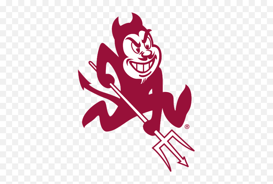Red Pitchfork Clipart - Arizona State Sun Devils Logo Vector Emoji,Pitchfork Emoticon