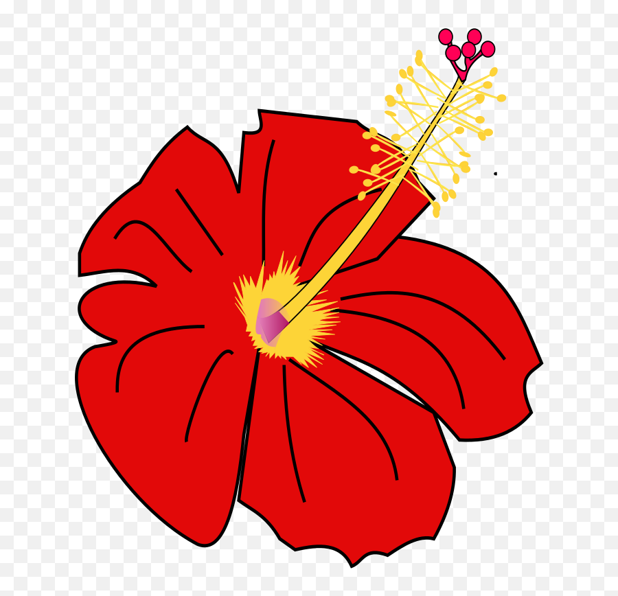 Hibiscus - Chinese Food Clip Art Emoji,Hawaiian Flower Emoji