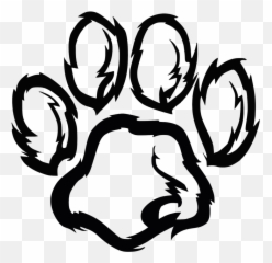 Sticker Stickers Pawprint Dog Dogs Puppy Puppies - Wildcat Black And White Clipart Emoji