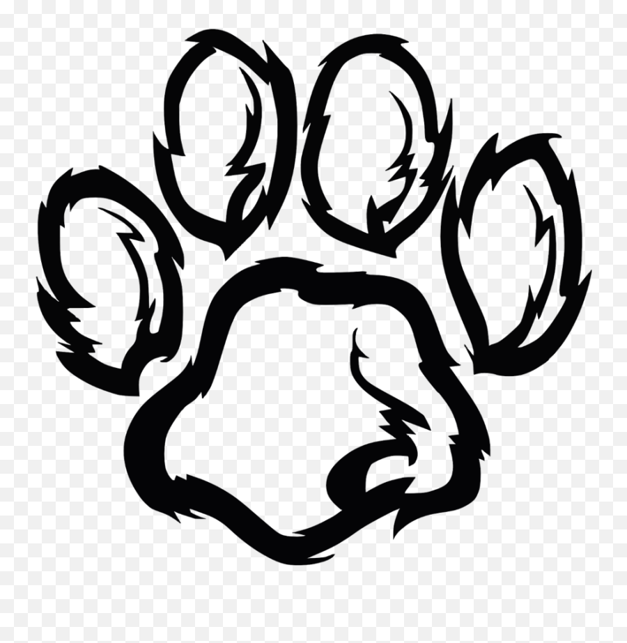 Sticker Stickers Pawprint Dog Dogs Puppy Puppies - Wildcat Black And White Clipart Emoji,Pawprint Emoji
