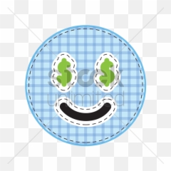 Dollar Sign Eyes Smiley Vector Image - Plate Emoji,Dollar Sign Emoticon