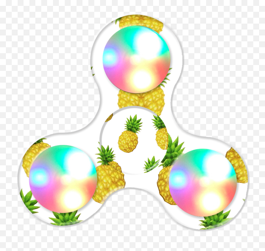 Pineapple Emoji Flag Led Tri - Illustration,Emoji Fidget Spinners