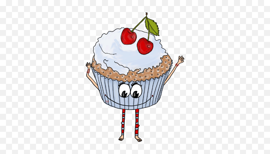 Faces Clipart Cupcake Picture - Cartoon Cupcake With Face Emoji,Emoji Face Cupcakes