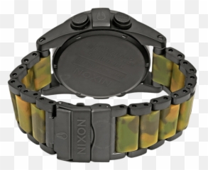 NIXON Unit SS 44mm Matte Black and Camo Menu0027s Digital Watch - Analog Emoji