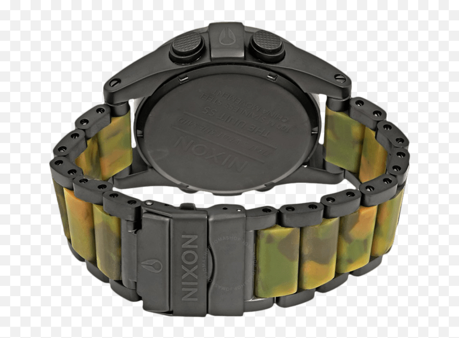Nixon Unit Ss 44mm Matte Black And Camo Menu0027s Digital Watch - Analog Watch Emoji,Flashlight Calendar Emoji