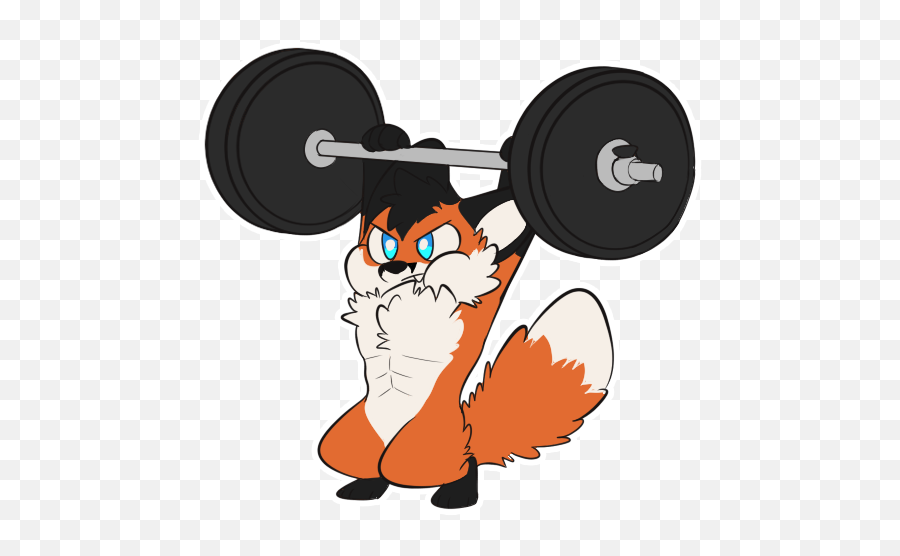 Furry Telegram Stickers - Pulex Powerlifting Emoji,Weightlifter Emoji