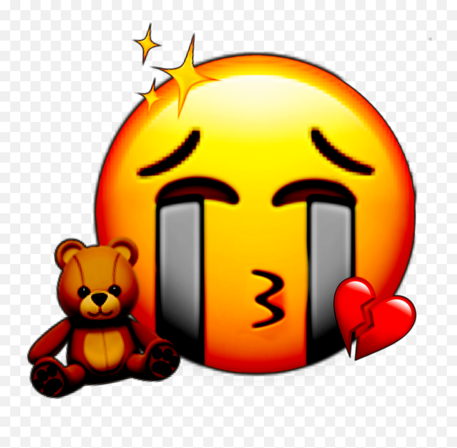 Sad Brokenheart Bear Emoji Sticker - Happy,Bear Emoticon