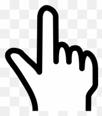 Index Finger Hand - Cartoon Transparent Background Emoji