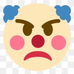 Madclown - Pensive Clown Emoji,Mad Emoji