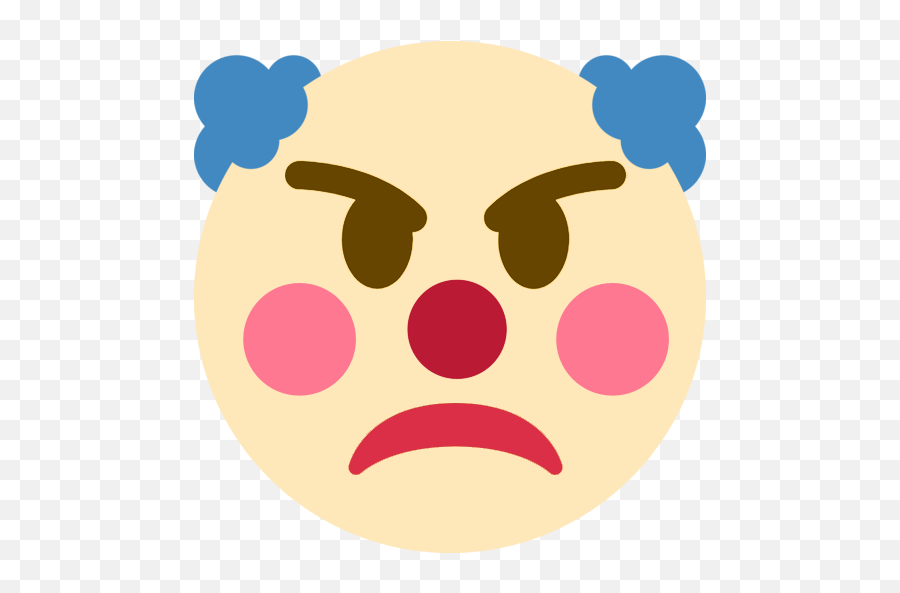 Madclown - Pensive Clown Emoji,Mad Emoji