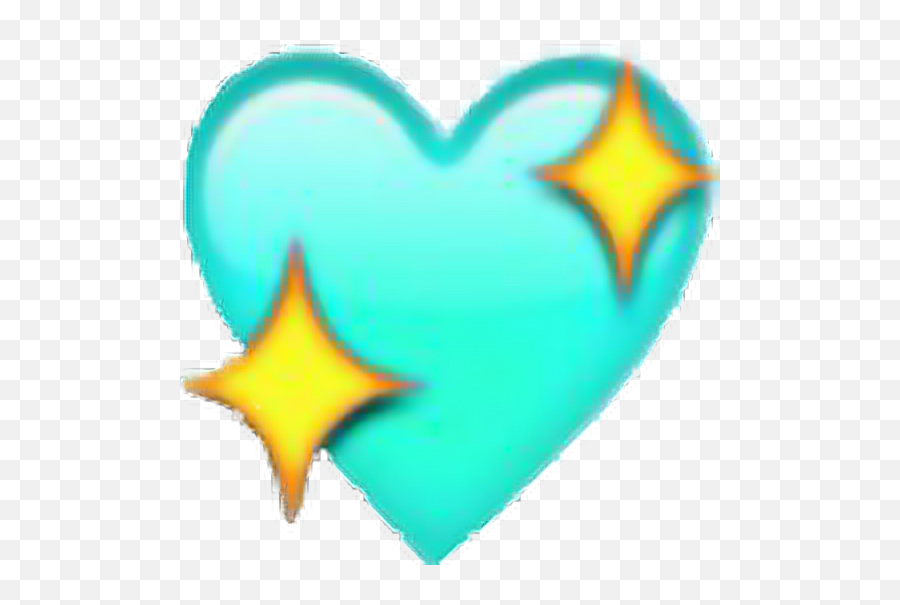 Heart Emoji Brillo Ligthblue Tumblr - Mint Blue Heart Emoji,Cinnamon Emoji