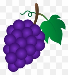 Grape Clipart Purple Colour Transparent - Grapes Emoji