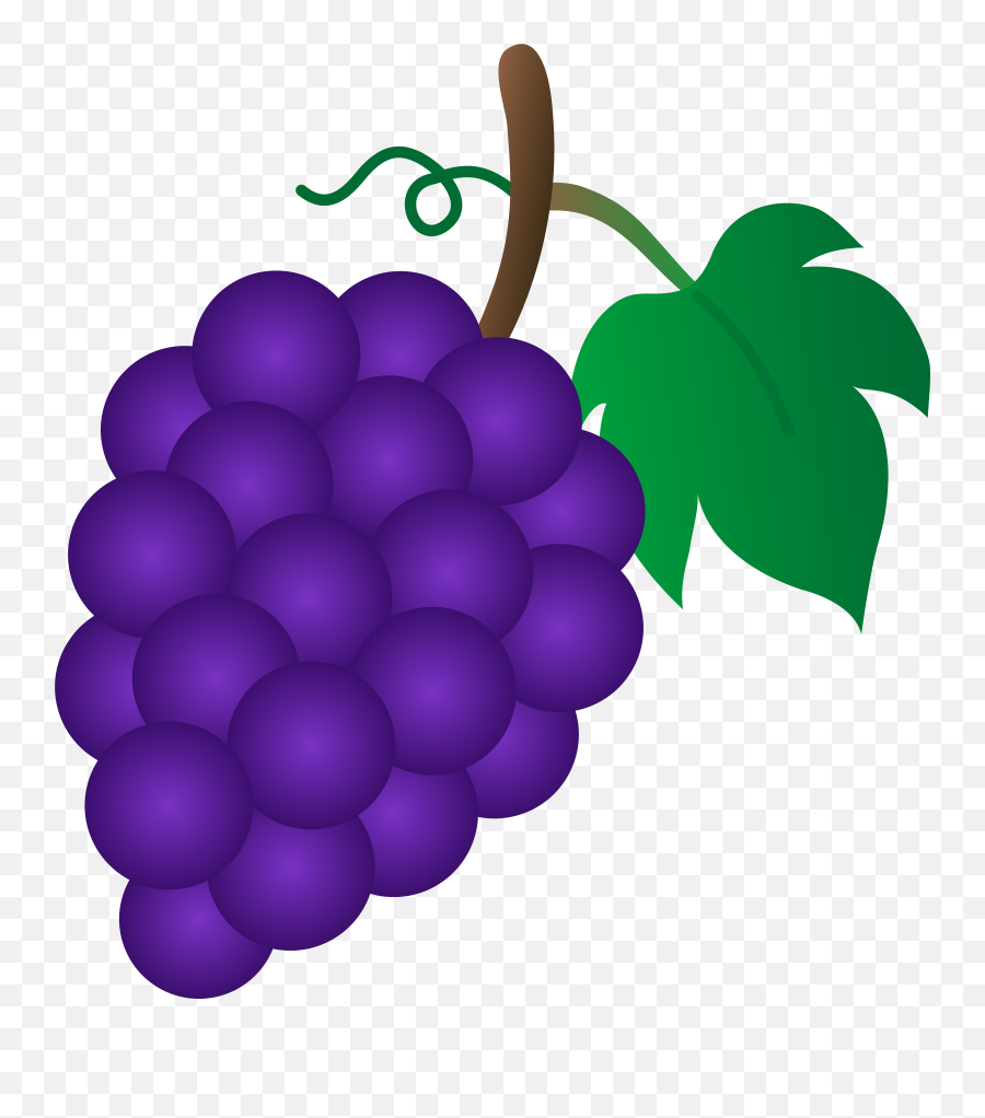 Grape Clipart Purple Colour Grape Purple Colour Transparent - Grapes Clipart Emoji,Grape Emoji