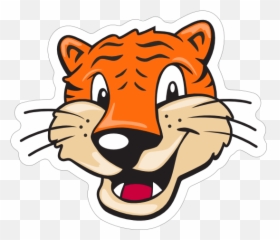 Cartoon Tiger Mascot Sticker - Clip Art Emoji
