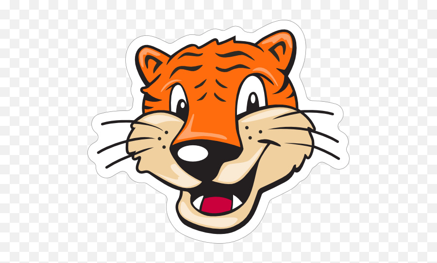 Cartoon Tiger Mascot Sticker - Clip Art Emoji,Man Boat Tiger Emoji
