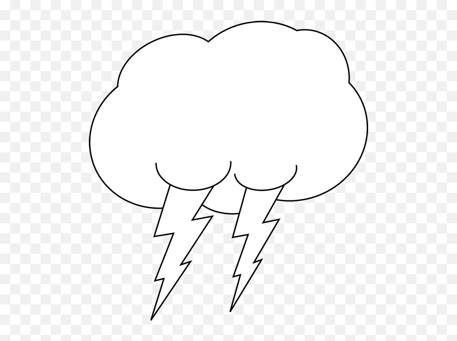 Rain Cloud Clipart Black And White Free - Lightning Black And White Clip Art Emoji,Black Cloud Emoji