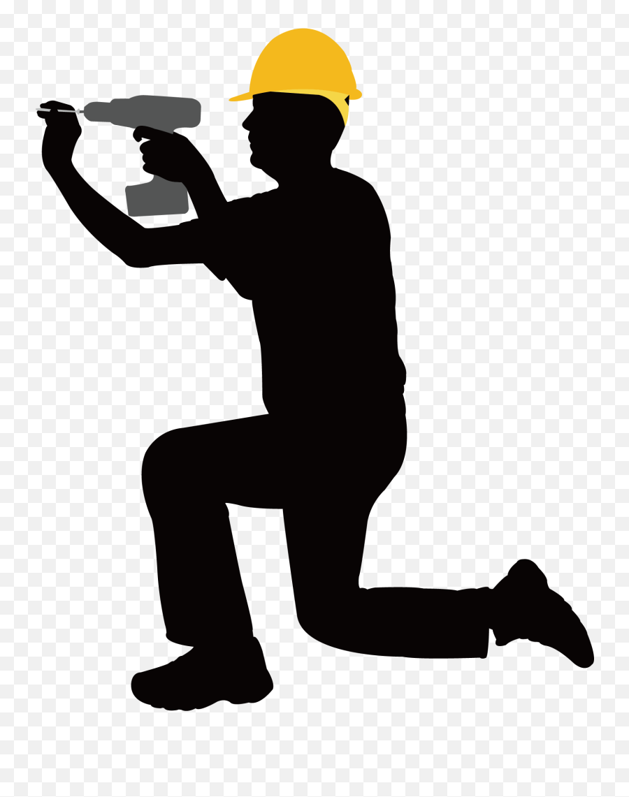 Construction Worker Laborer - Construction Worker Silhouette Emoji,Construction Worker Emoji