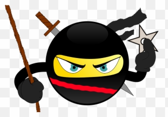 Ninja Smiley Japan - Ninja Smiley Emoji,Sword Emoji