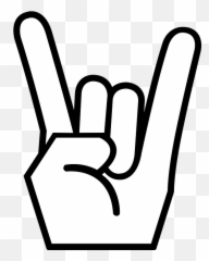 Gesture Fingers Rock N Roll - Rock And Roll Clip Art Emoji,Metal Horns Emoji
