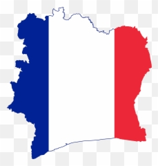 France Clipart Background - Ivory Coast Flag Map Emoji
