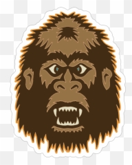 Bigfoot Face Sticker - Illustration Emoji,Bigfoot Emoji