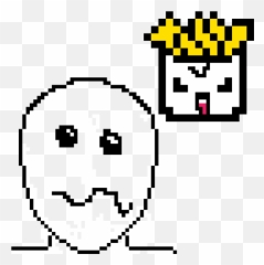Pixilart - Pixel Art French Fries Emoji,Wolf Emoticon Text