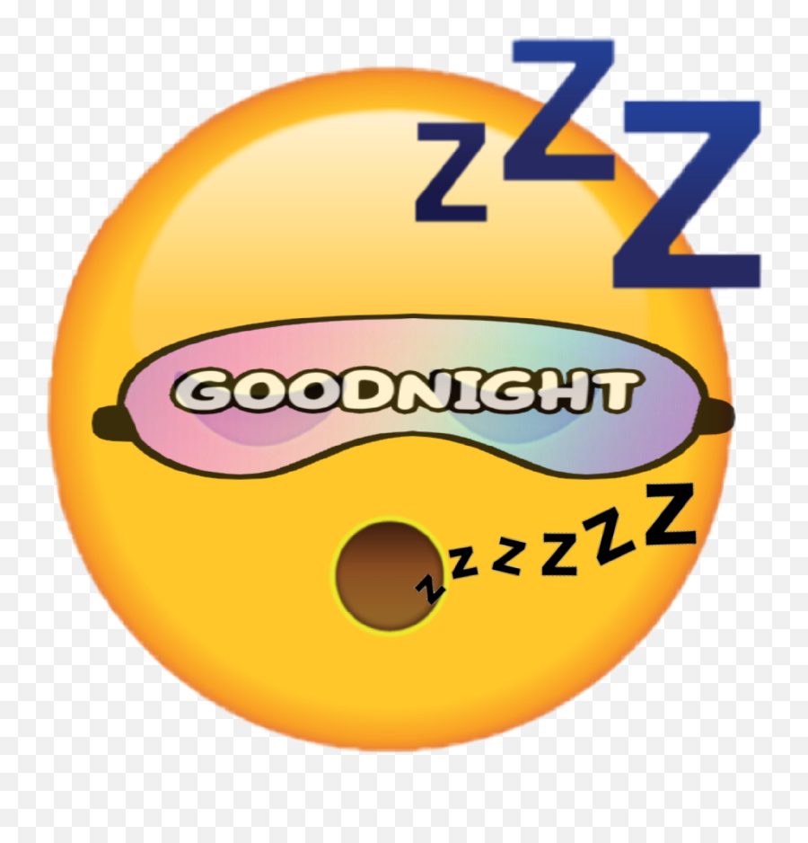 Sleep Goodnight Emoji Tired Bed Zzz - Circle,Goodnight Emoji