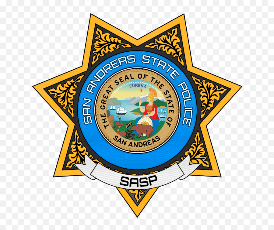 Sasp Badge Decal Logo - Scriptsmiscellaneous Gtapolicemods San Andreas State Trooper Logo Emoji,Police Badge Emoji
