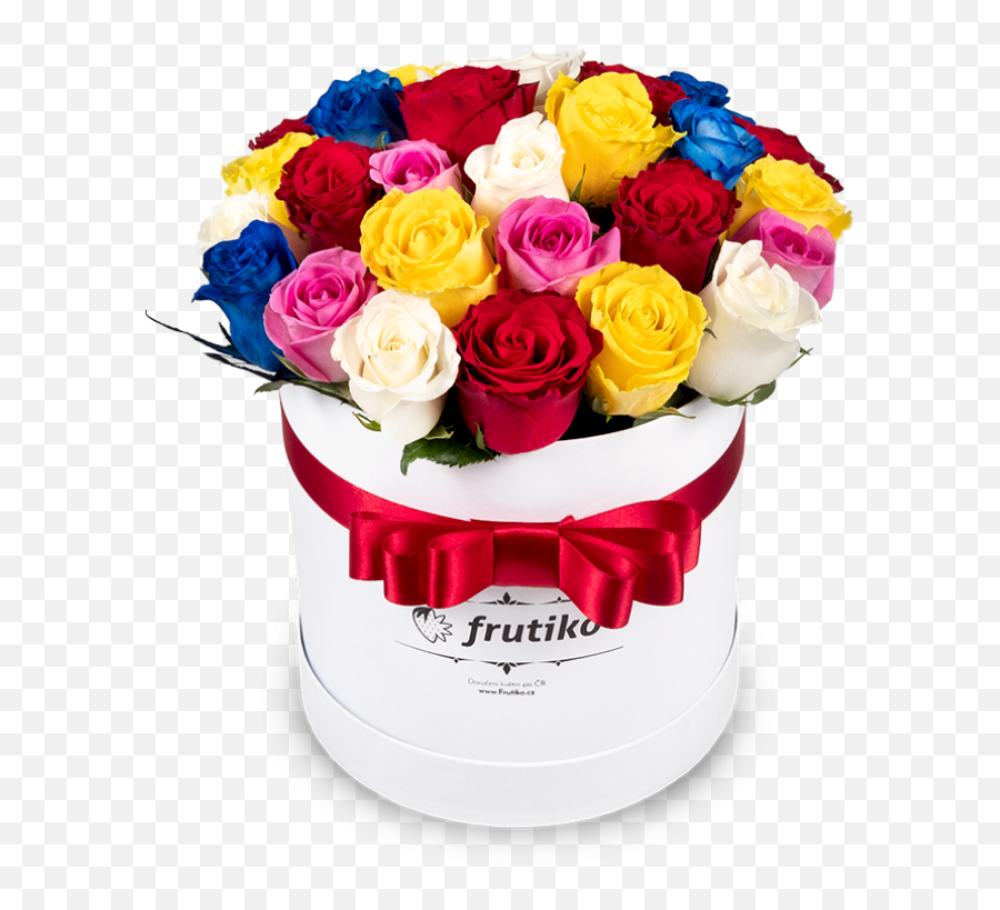 Box Of Roses Colorful Mix - Garden Roses Emoji,Bouquet Of Flowers Emoji