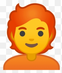 Red Hair Emoji Clipart - Curly Hair Clipart Boy,Hair Emoji