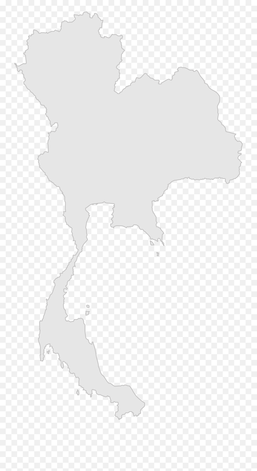 Thailand Map Outline Png Clipart - Thailand Map Outline Png Emoji,Map Emoji