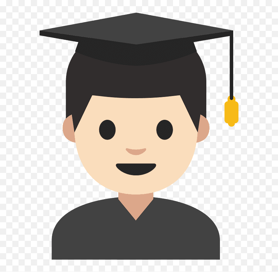 Man Student Emoji Clipart - Phd Emoji,Diploma Emoji