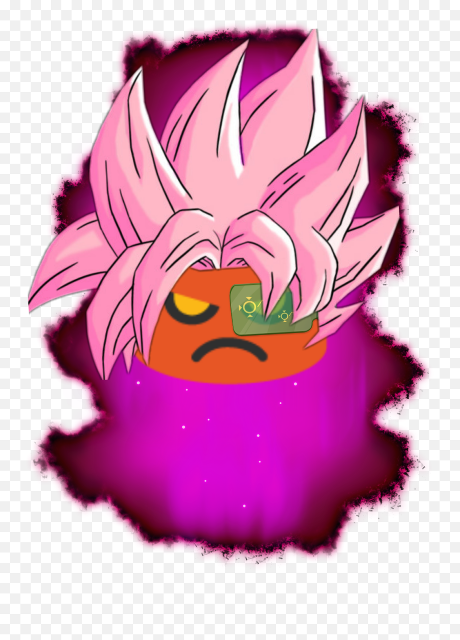 Super Sayin Angry Face Emoji Sticker By Five Looco - Rose Goku Black Aura,Super Emoji
