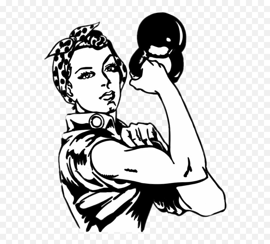 Woman Work Wecandoit Strong Sticker By Mal - Strong Woman We Can Do Emoji,Emoji Strong Arm