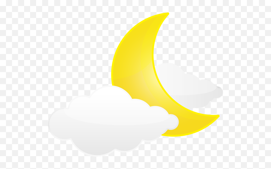 Pin - Moon With Cloud Clipart Emoji,Half Moon Emoji